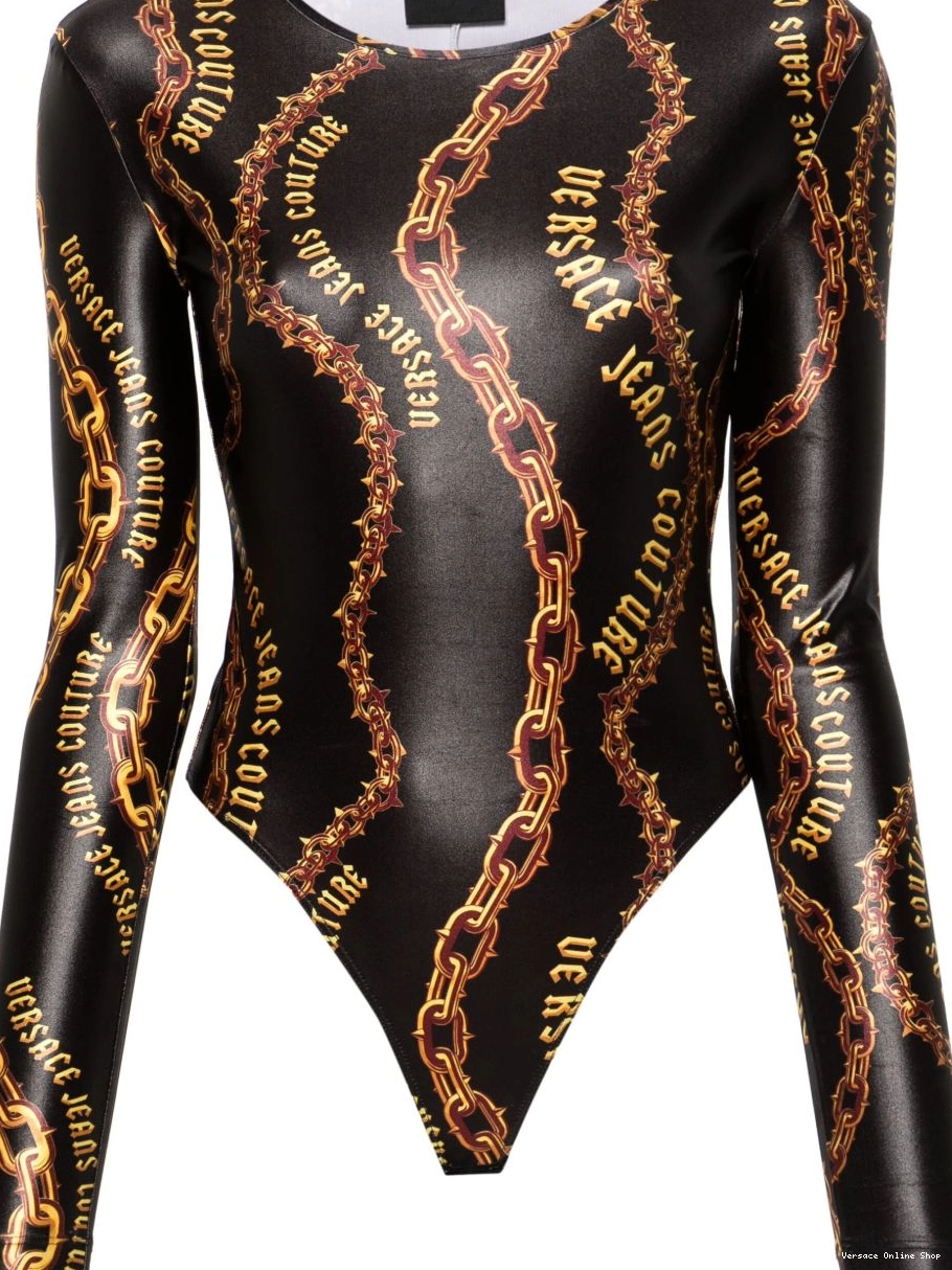 Cheap Versace Chain Couture Women bodysuit Couture Jeans 0520